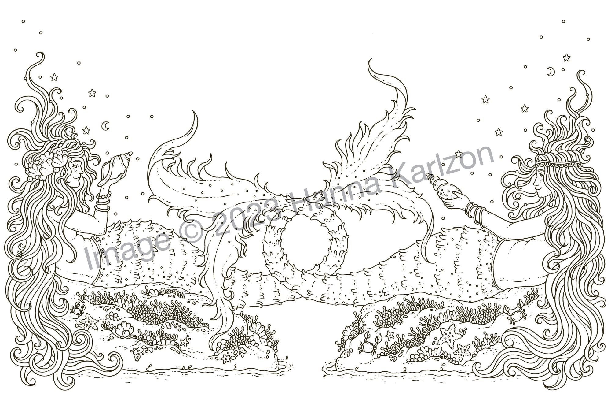 Tales from Atlantis: Hardcover adult coloring book featuring thick, high-quality paper