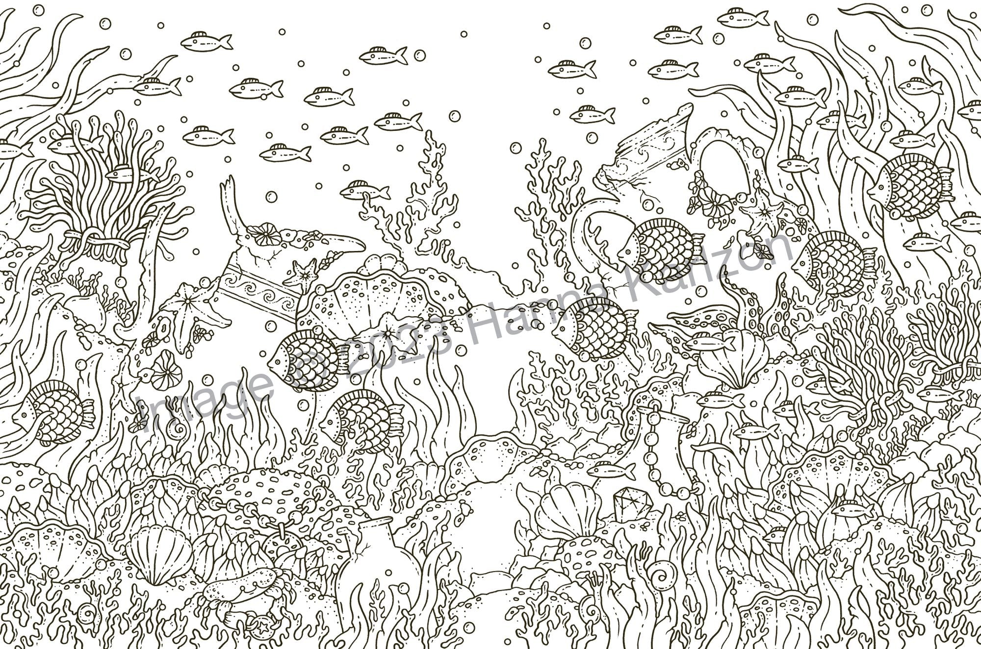 Tales from Atlantis: Hardcover adult coloring book featuring thick, high-quality paper