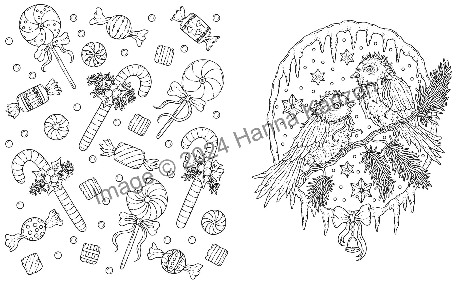 Merry Christmas Coloring Book: Hardcover adult coloring book featuring thick, high-quality paper