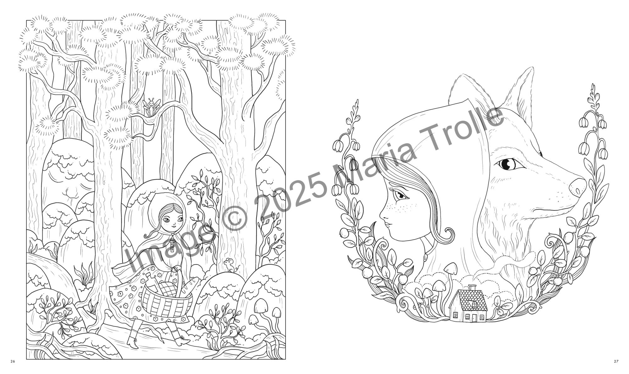 Fairytale Worlds: Hardcover adult coloring book featuring thick, high-quality paper