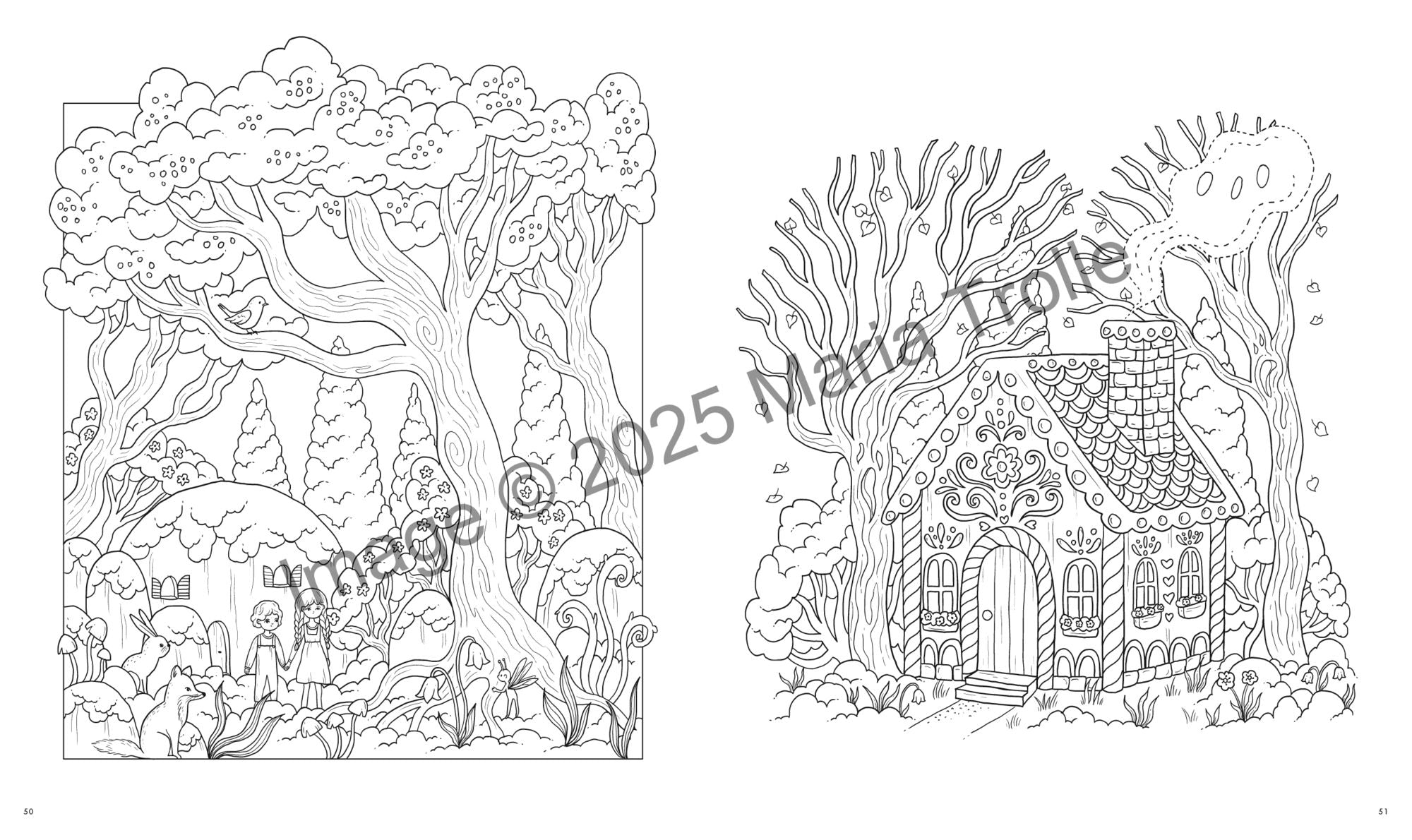 Fairytale Worlds: Hardcover adult coloring book featuring thick, high-quality paper