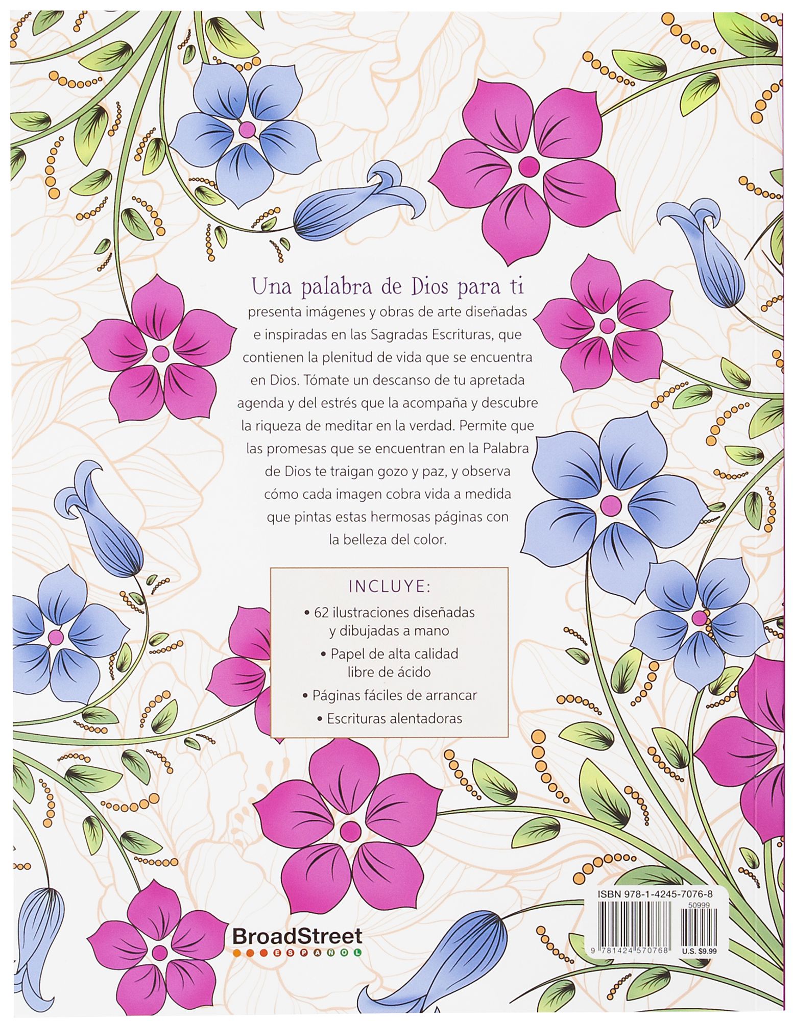 Una palabra de Dios para ti: libro para colorear