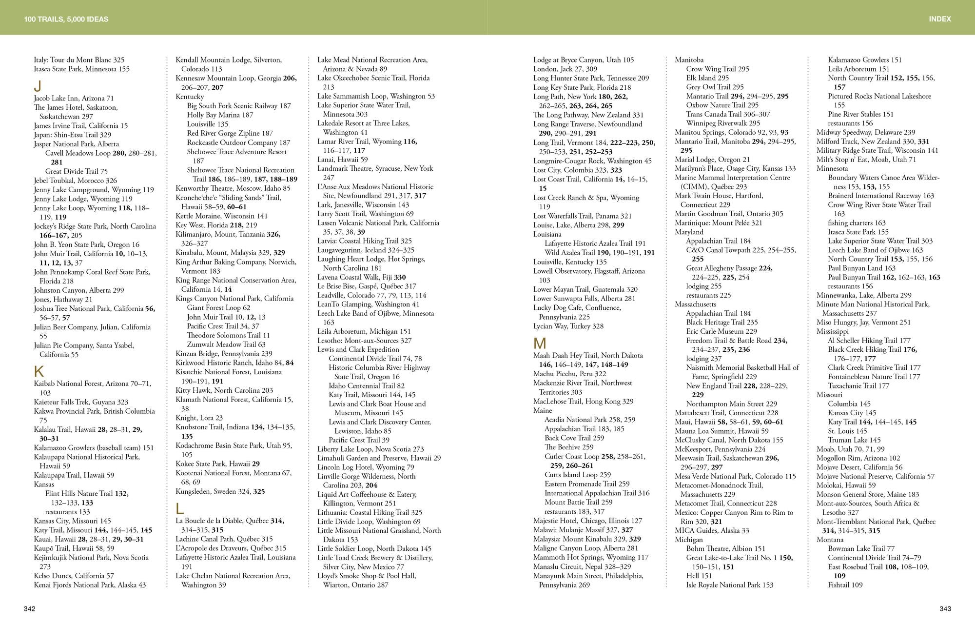 100 Trails, 5,000 Ideas: Where to Go, When to Go, What to See, What to Do