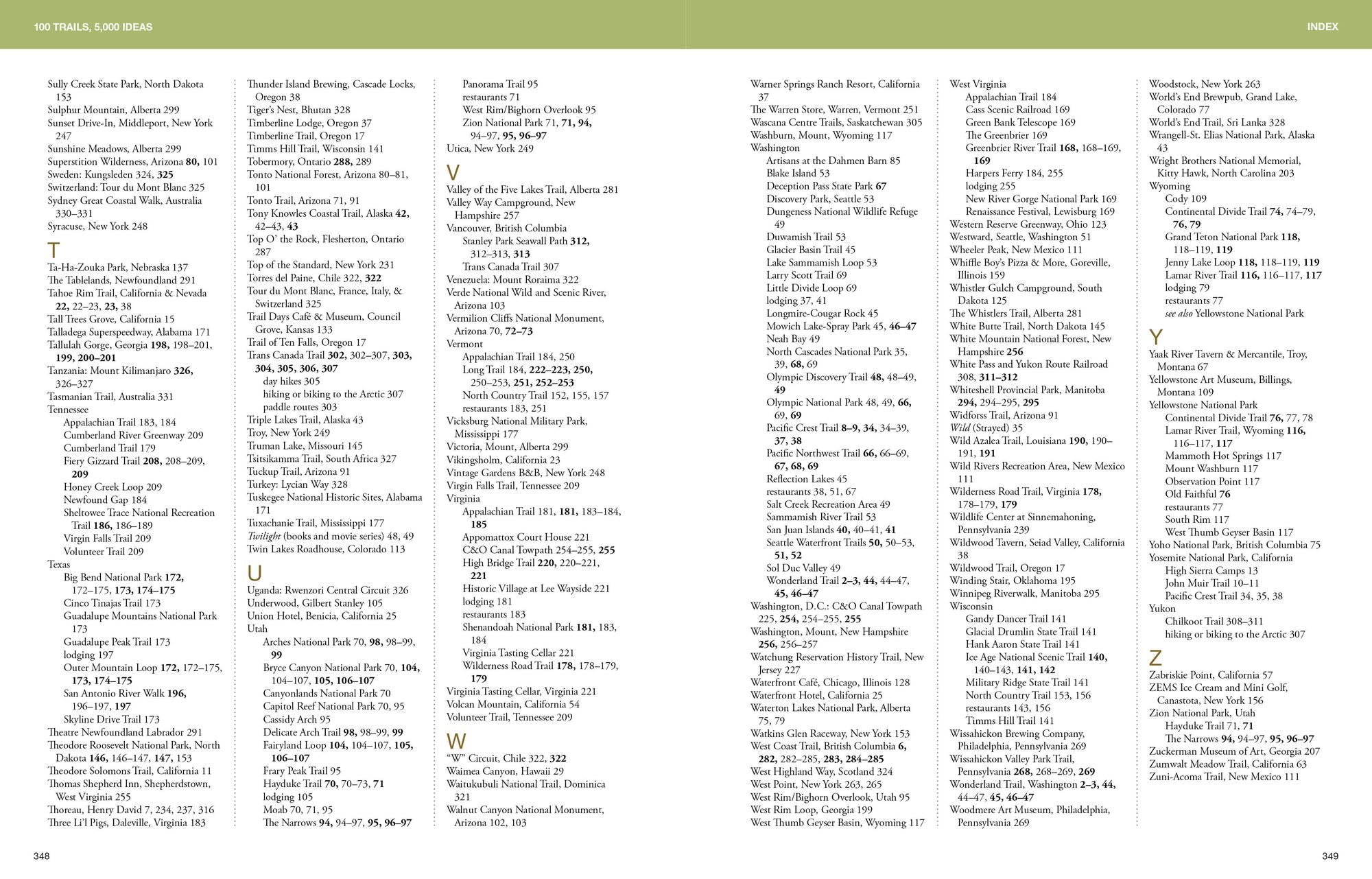 100 Trails, 5,000 Ideas: Where to Go, When to Go, What to See, What to Do