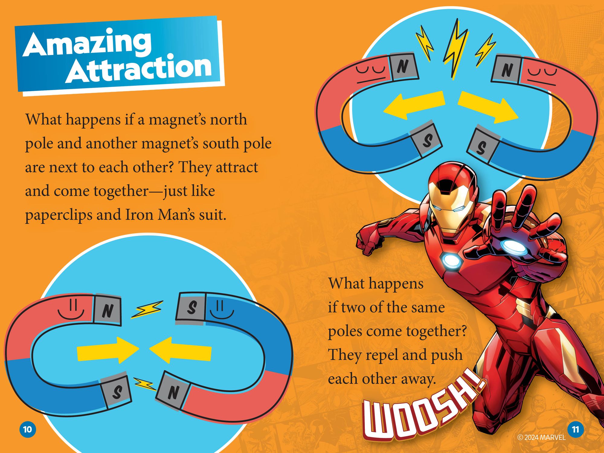 Marvel's Iron Man Goes Magnetic (National Geographic Kids Readers, Level 2)