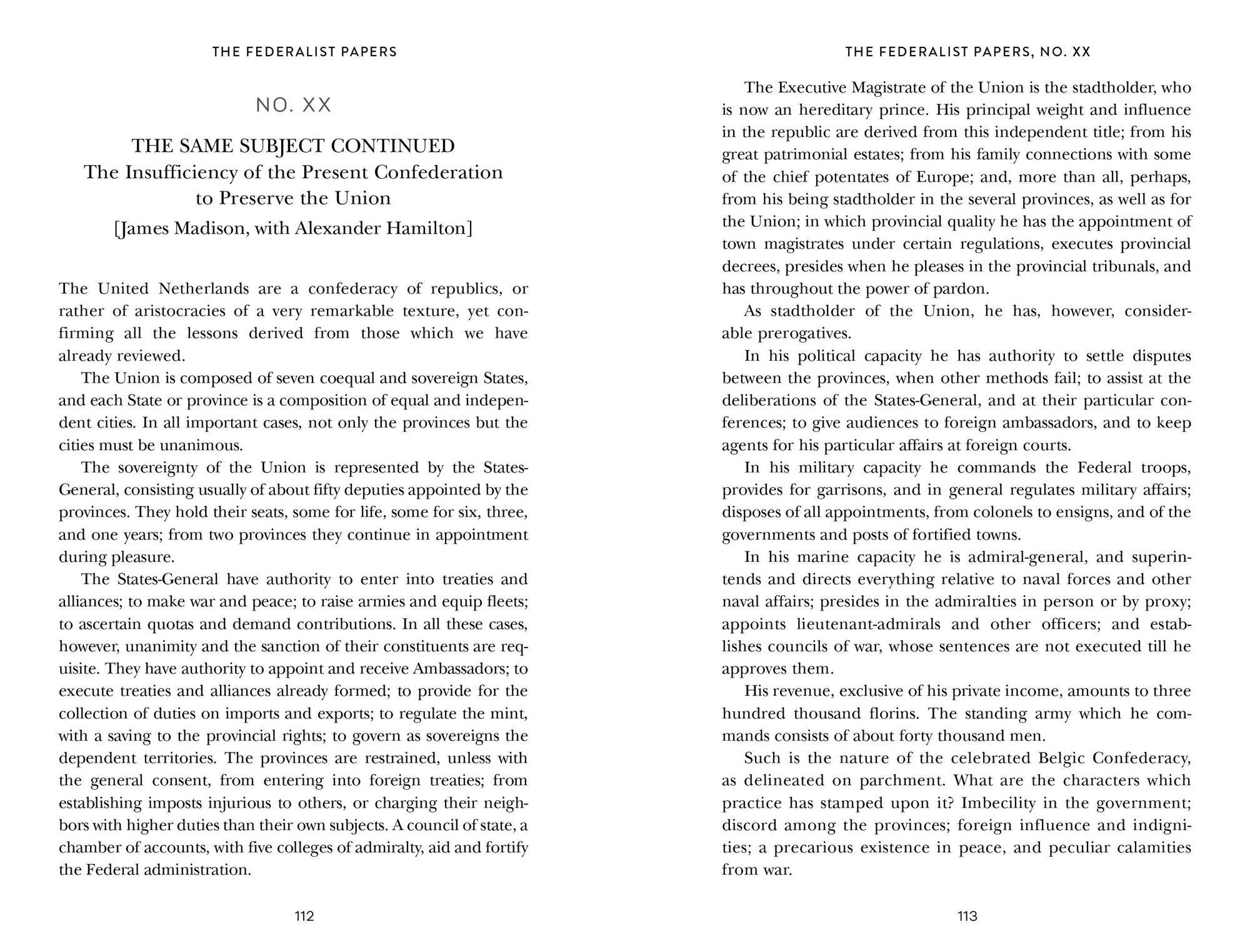 The Federalist Papers