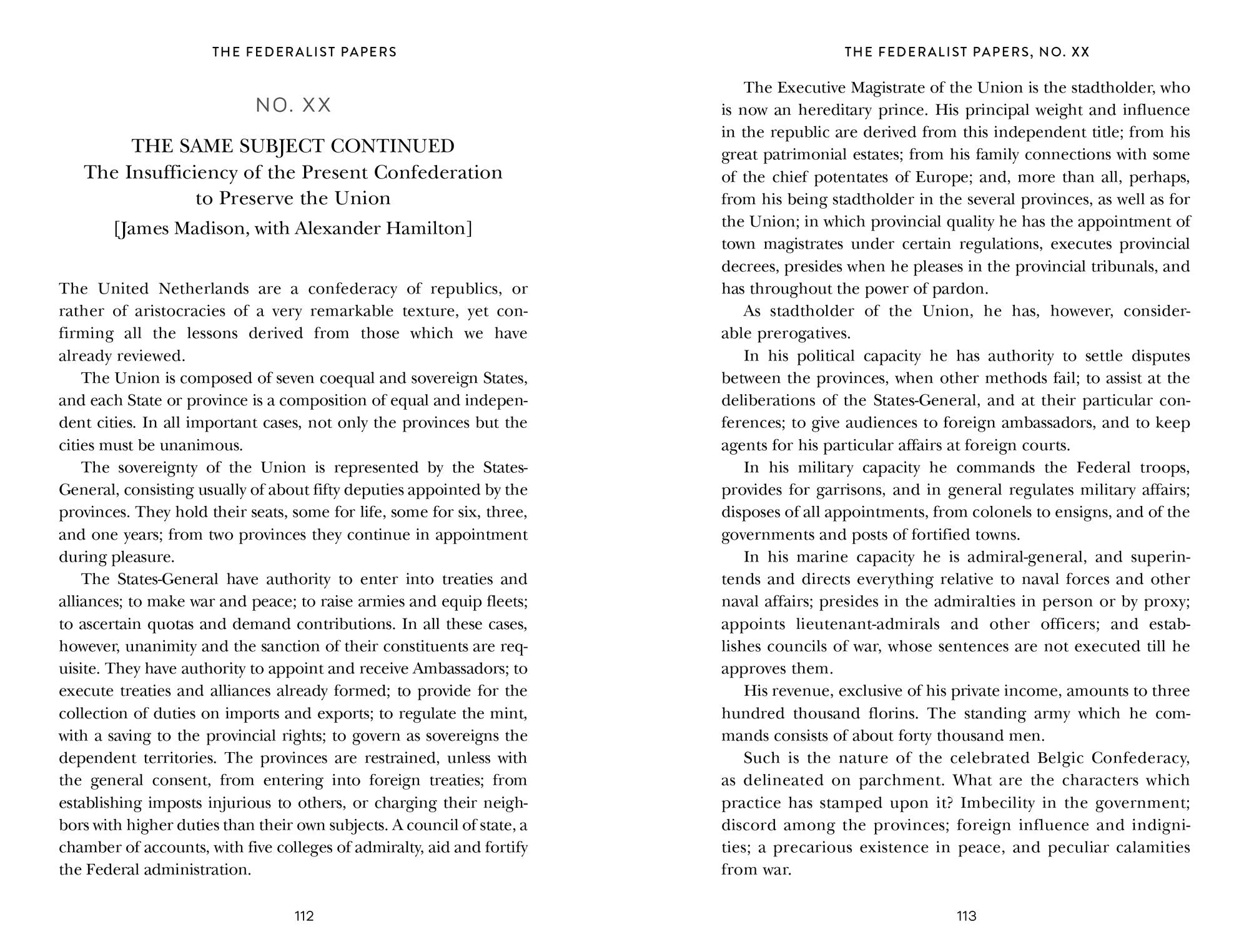 The Federalist Papers