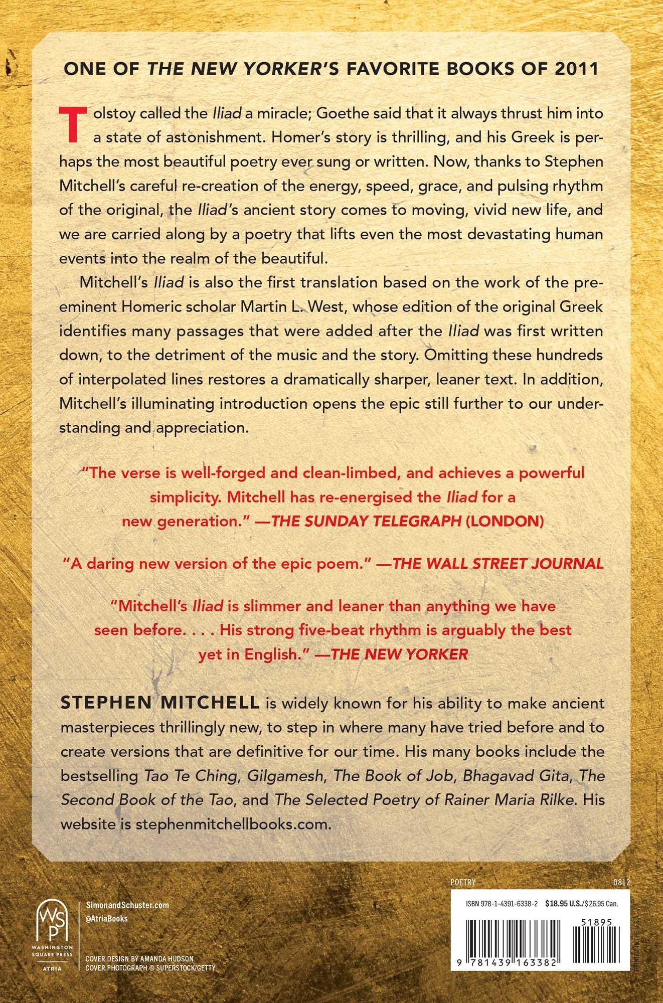 The Iliad: (The Stephen Mitchell Translation)