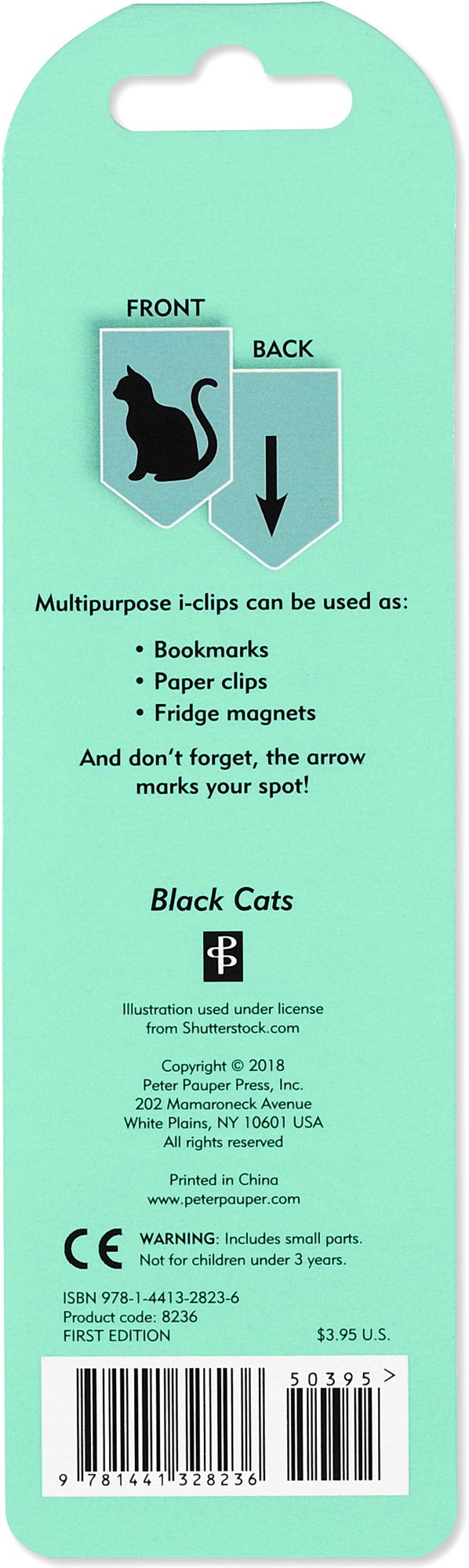 BLACK CAT ICLIPS - MAGNETIC BOOKMARKS
