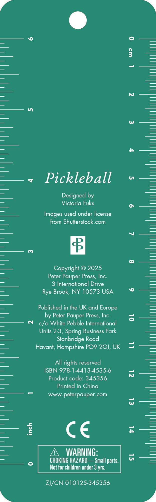 Pickleball Beaded Bookmark