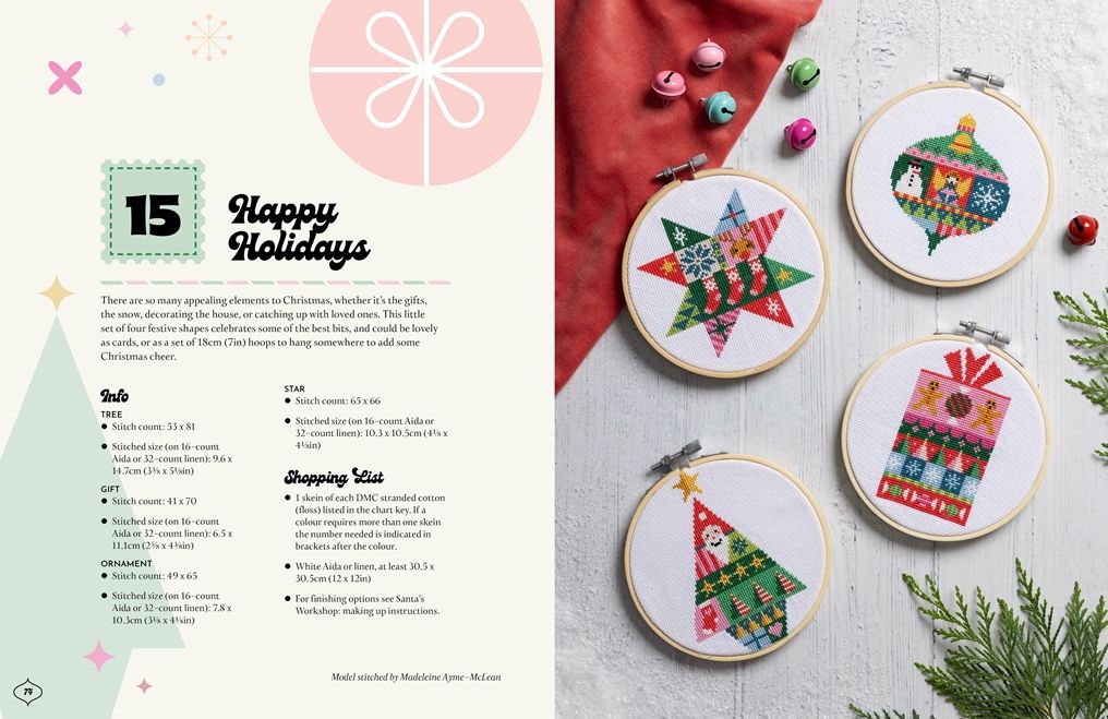 Merry Stitchmas: 24 fun and festive cross stitch designs