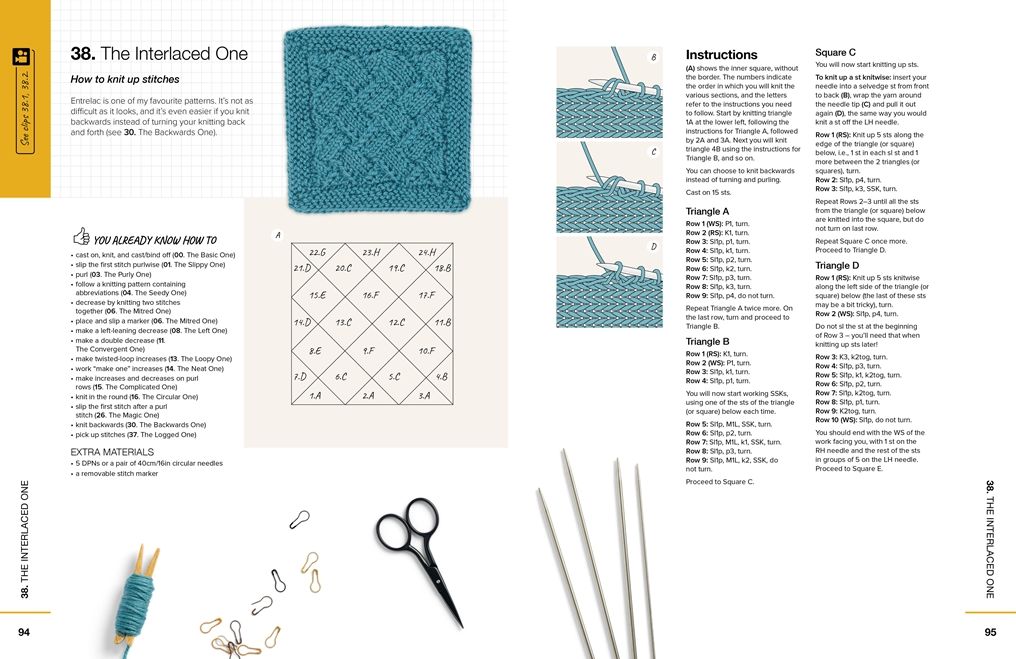 Learn to Knit in 50 Squares: A 2-in-1 knitting course and blanket pattern