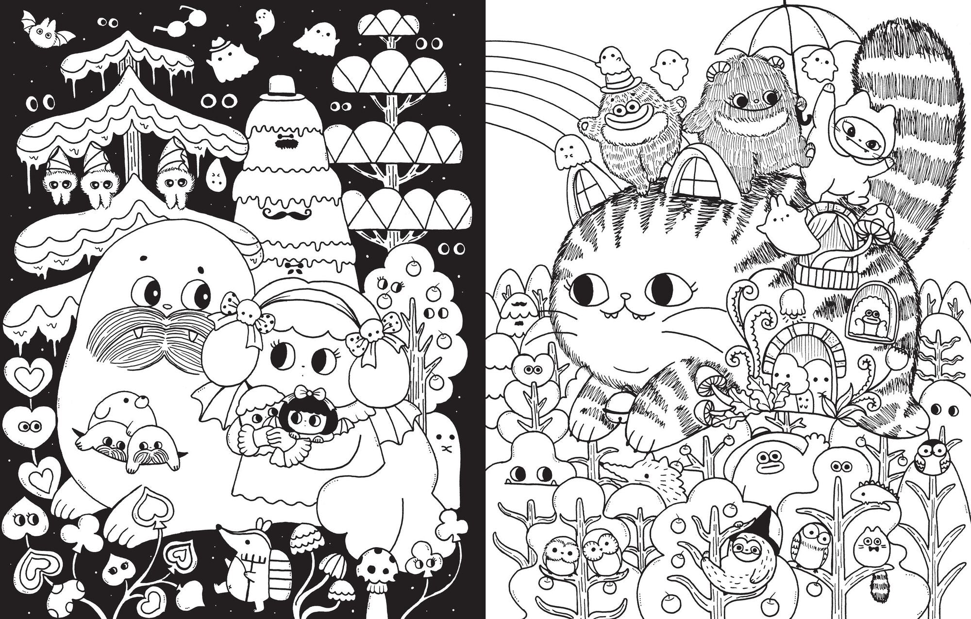A Million Little Monsters: Frightful Creatures to Color