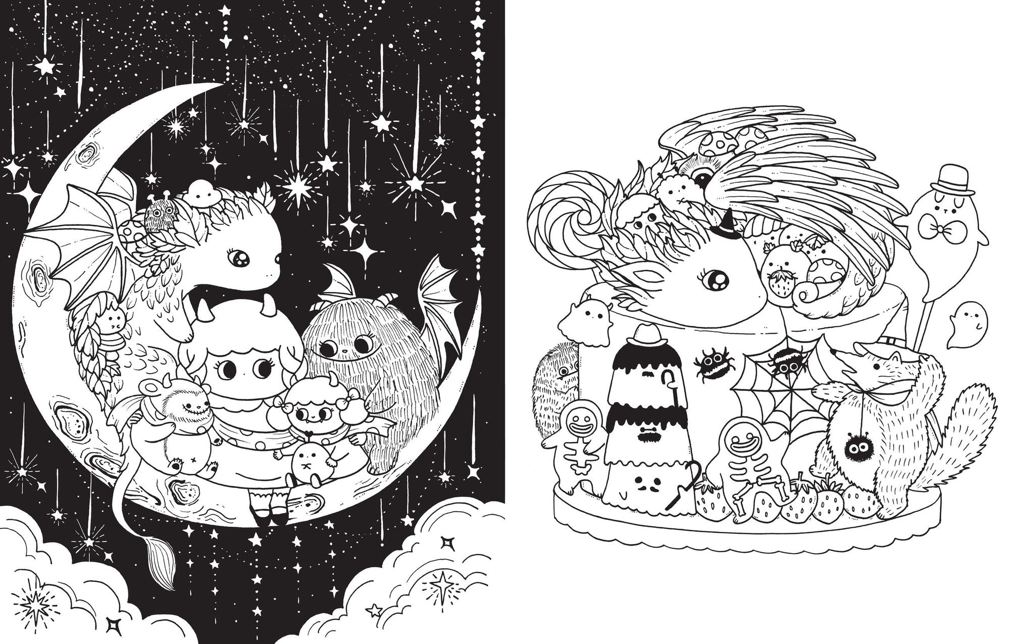A Million Little Monsters: Frightful Creatures to Color
