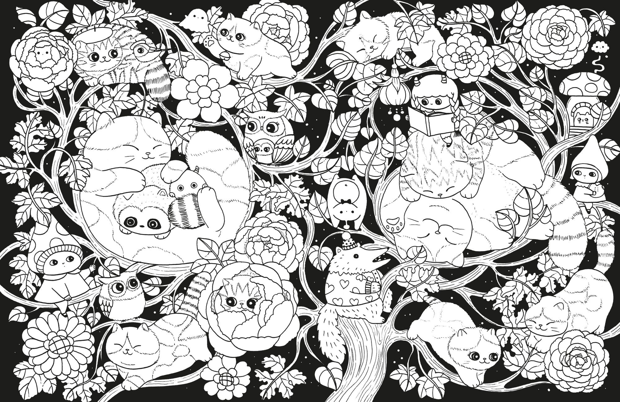 A Million Kittens: Adorable Felines to Color
