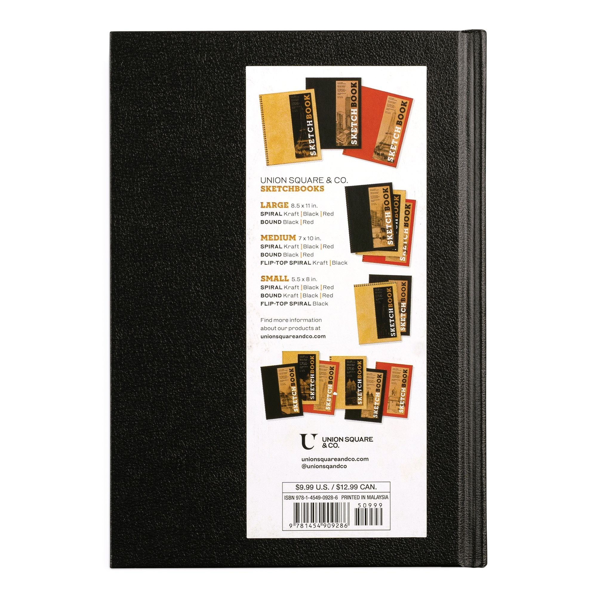 Sketchbook 5.5 x 8" Black Hardcover Mixed Media Sketchbook for Drawing: Acid-Free Quality Paper (128 pages)