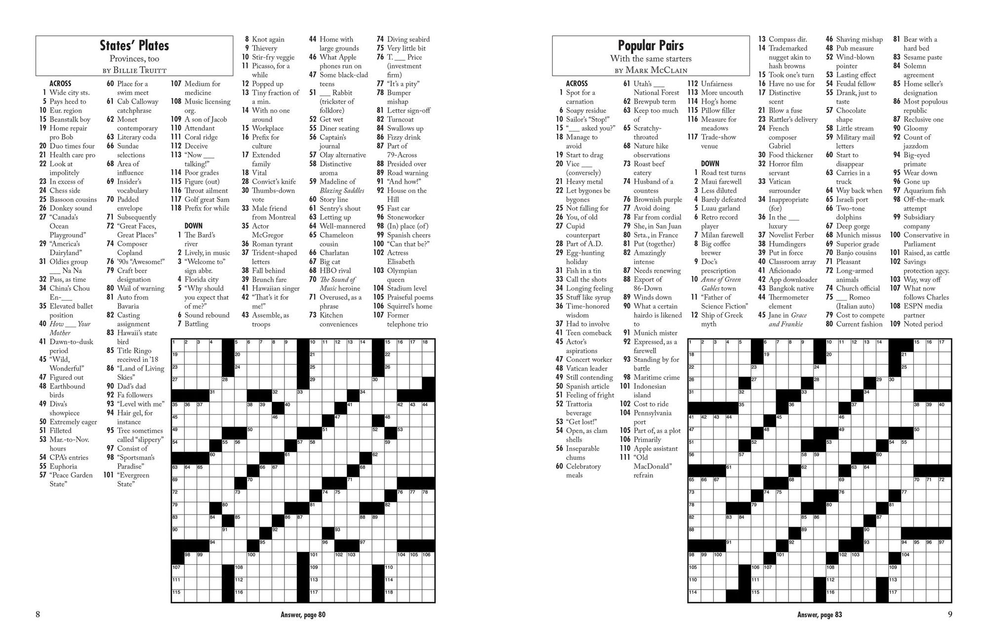 Dreamy Sunday Crosswords