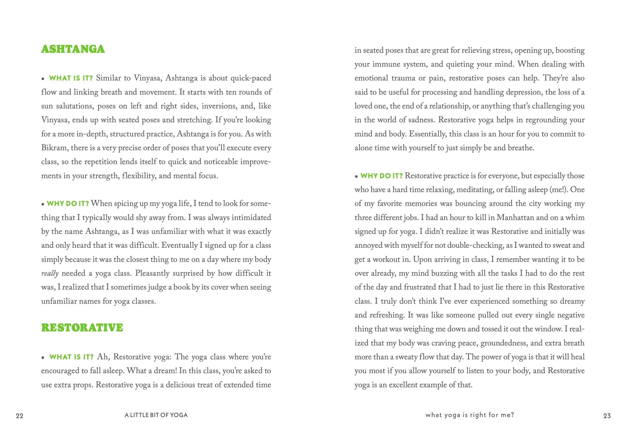 A Little Bit of Yoga: An Introduction to Postures & Practice