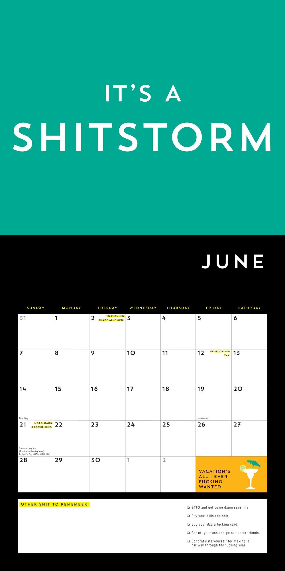 2026 F*cking Wall Calendar