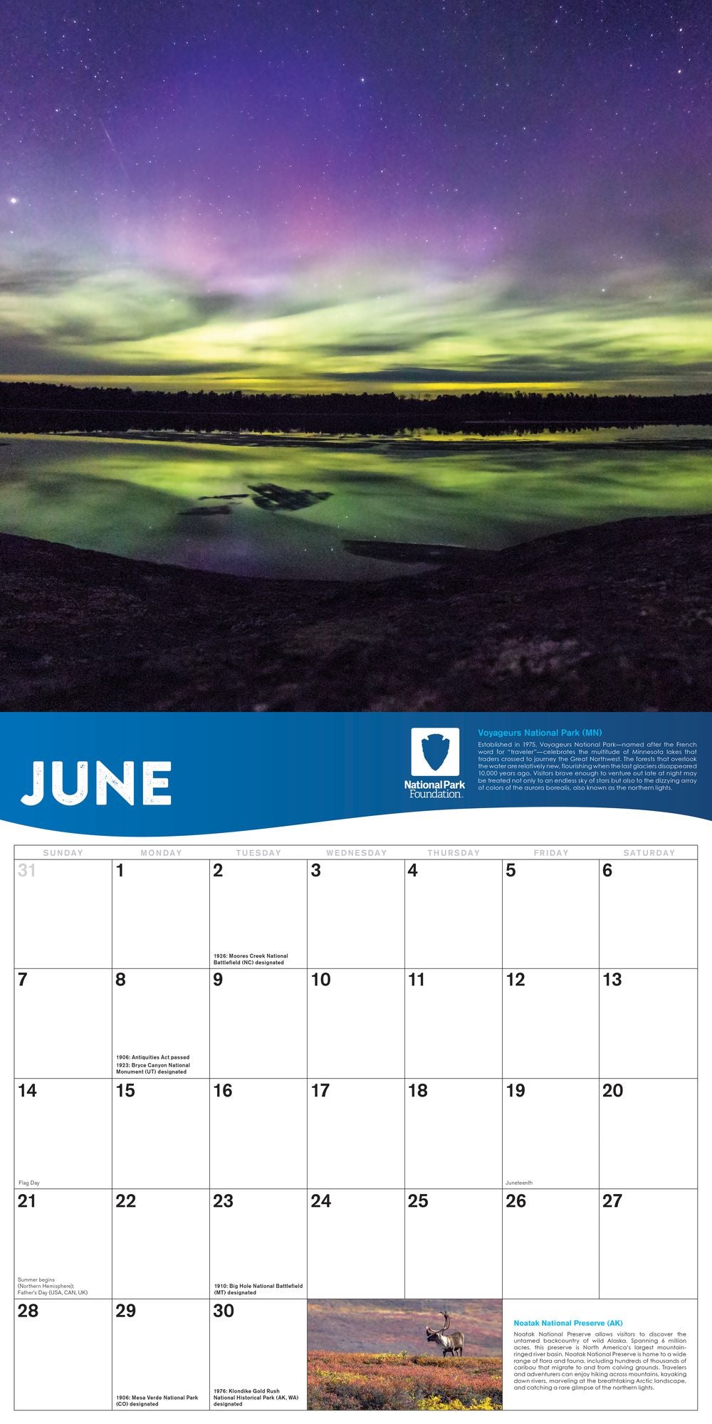 2026 National Park Foundation Wall Calendar