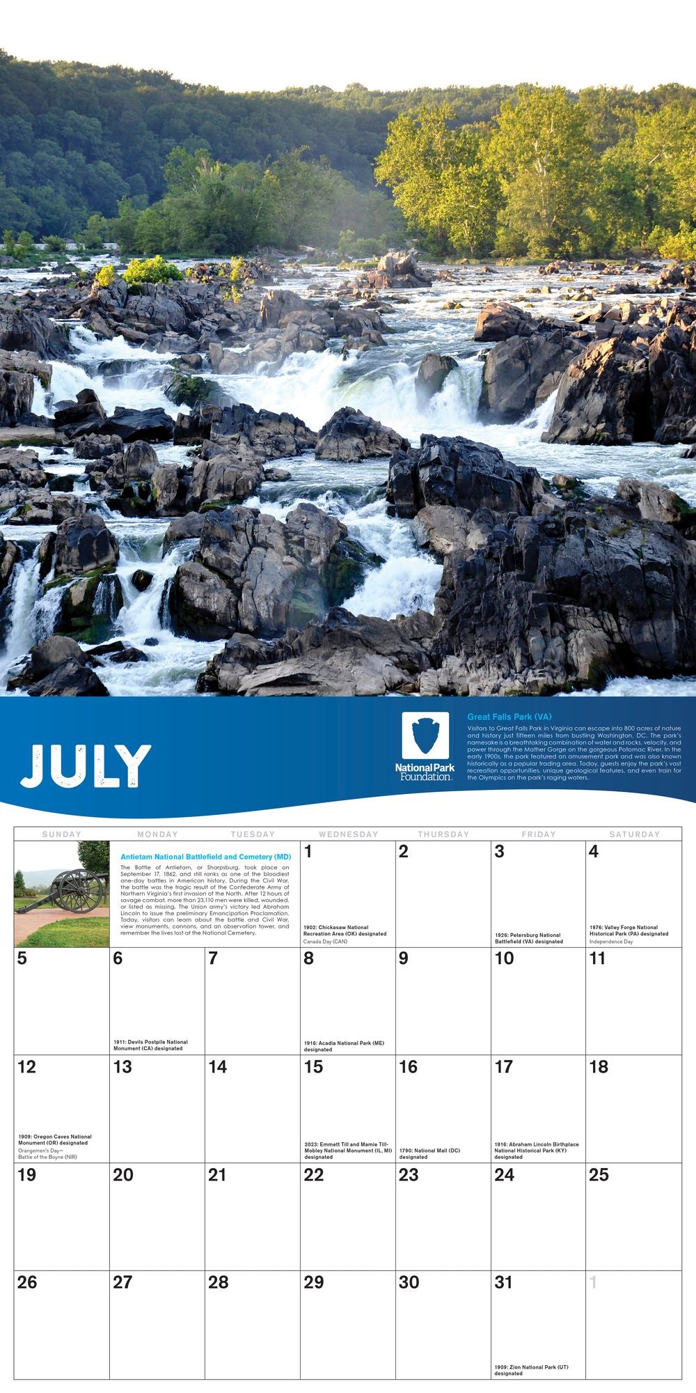 2026 National Park Foundation Wall Calendar