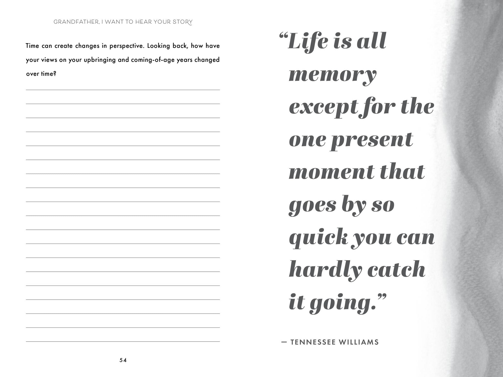 Grandfather, I Want to Hear Your Story: A Grandfather's Guided Journal to Share His Life & His Love