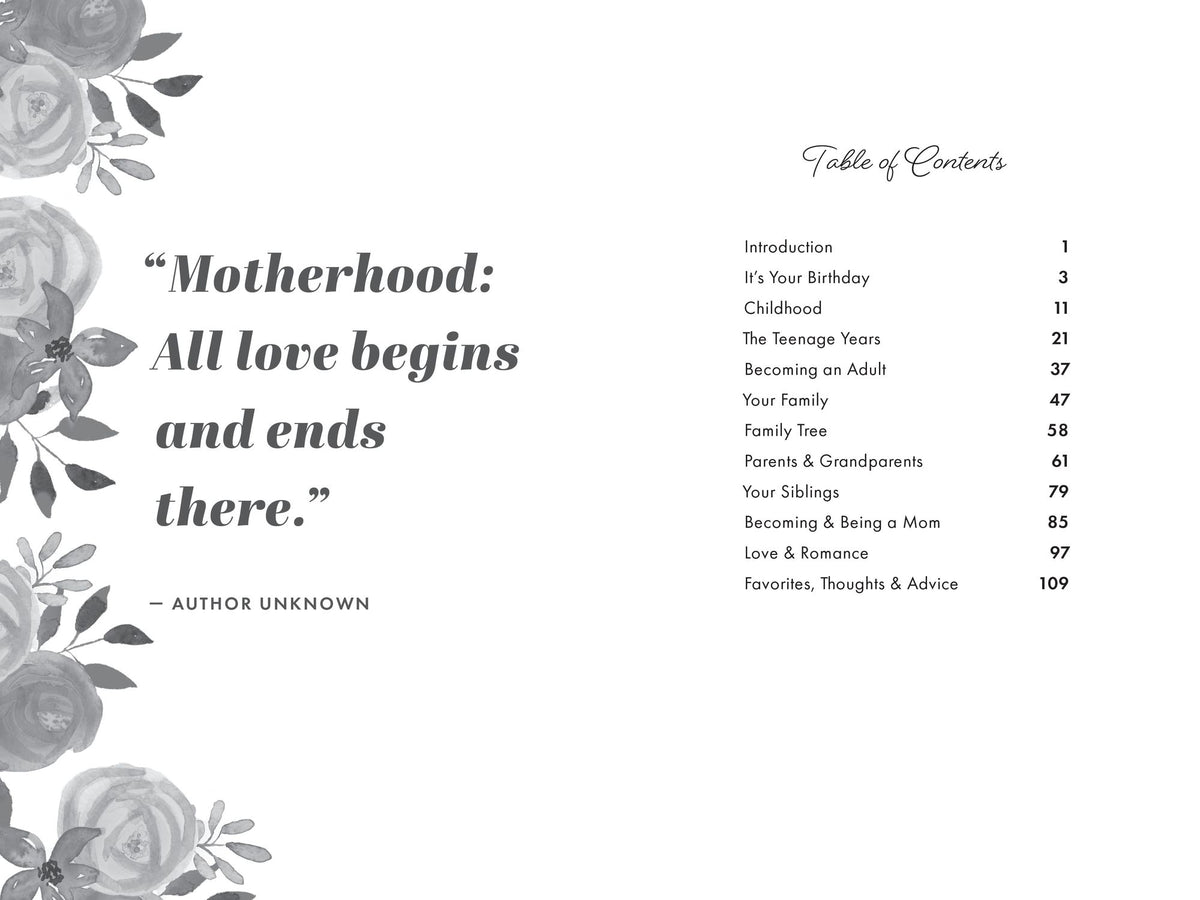 Mom, I Want to Hear Your Story (Expanded Edition): A Mother's Guided Journal to Share Her Life & Her Love