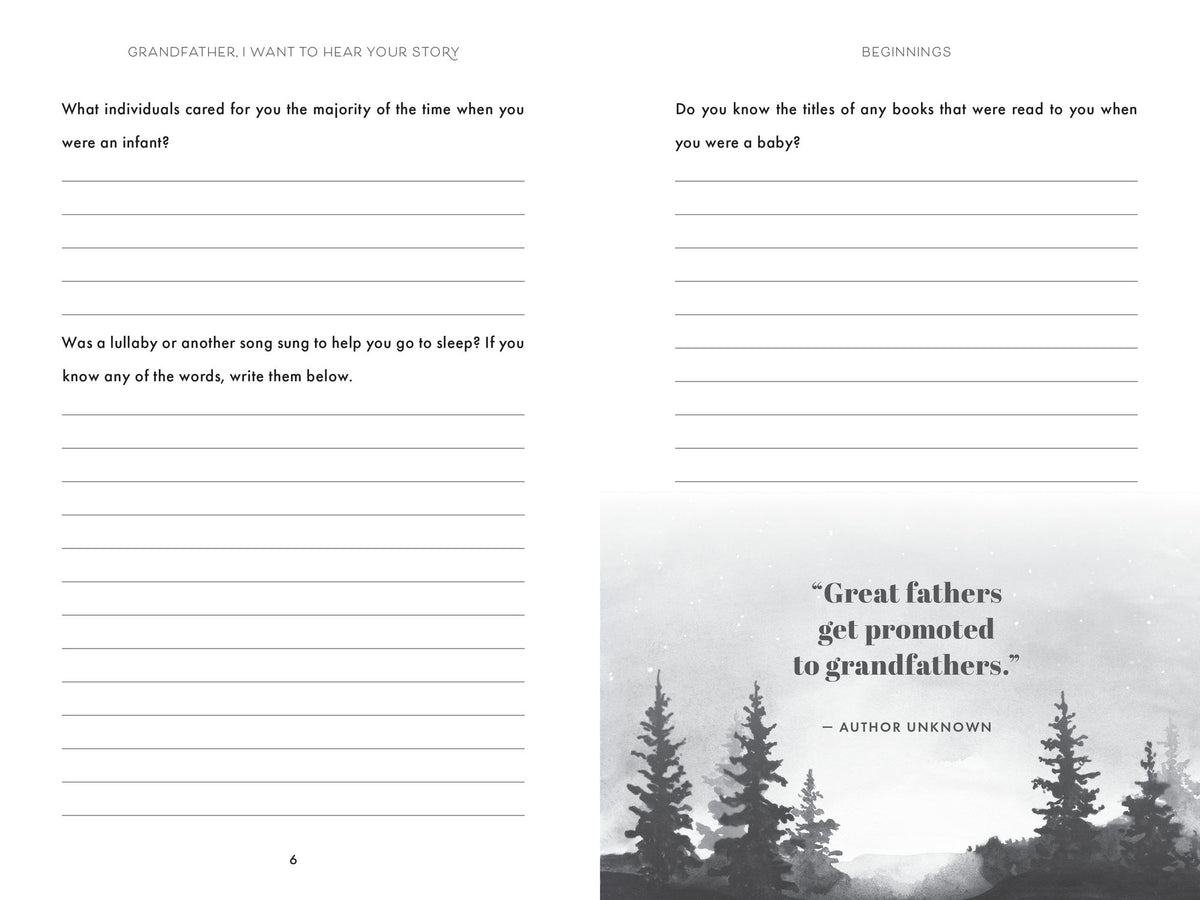 Grandfather, I Want to Hear Your Story (Expanded Edition): A Grandfather's Guided Journal to Share His Life & His Love