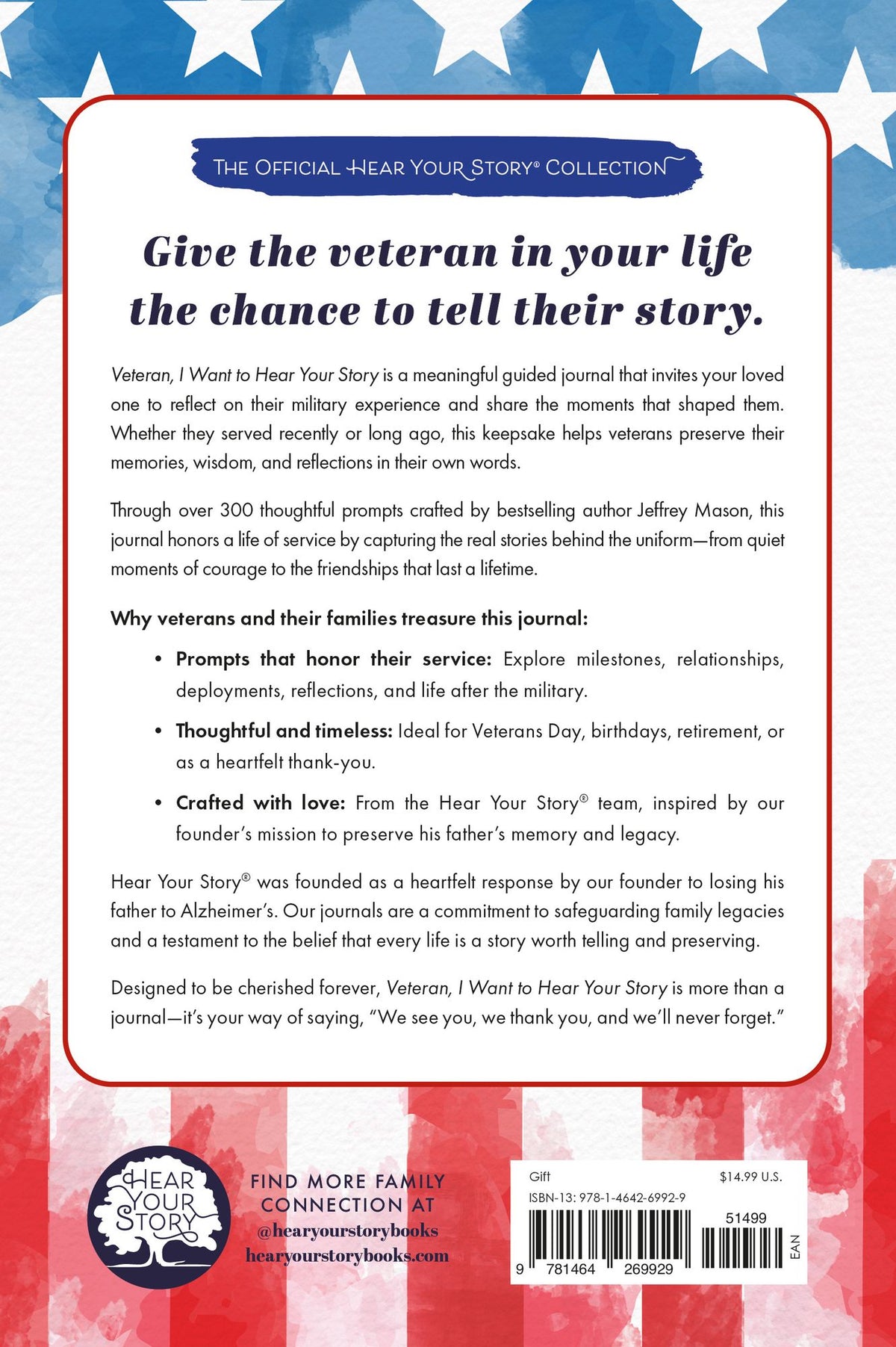Veteran, I Want to Hear Your Story: A Veteran's Guided Journal to Document Their Military Service
