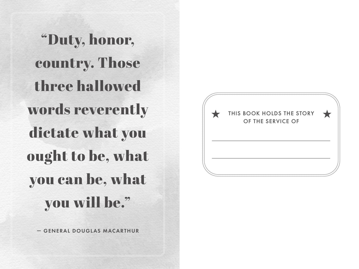 Veteran, I Want to Hear Your Story: A Veteran's Guided Journal to Document Their Military Service