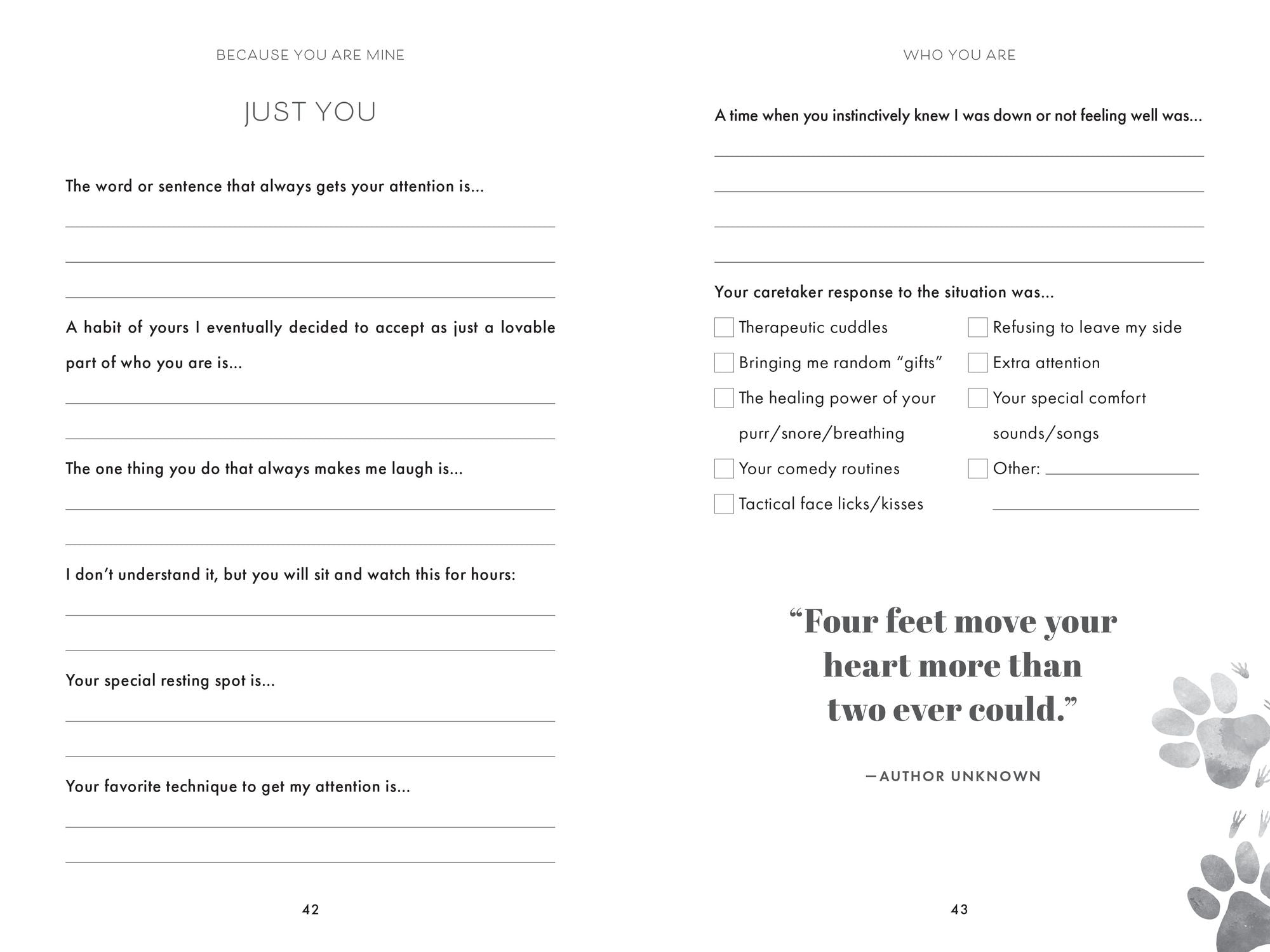 Because You Are Mine: A Hear Your Story(R) Guided Journal to Celebrate Your Precious Pet