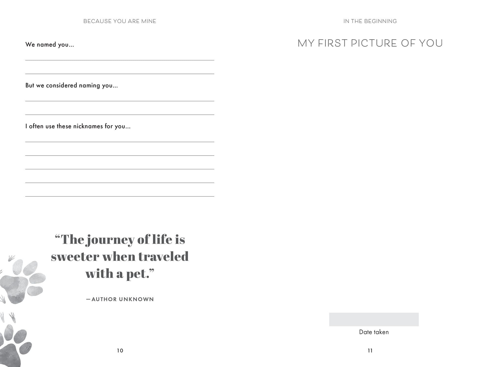 Because You Are Mine: A Hear Your Story(R) Guided Journal to Celebrate Your Precious Pet