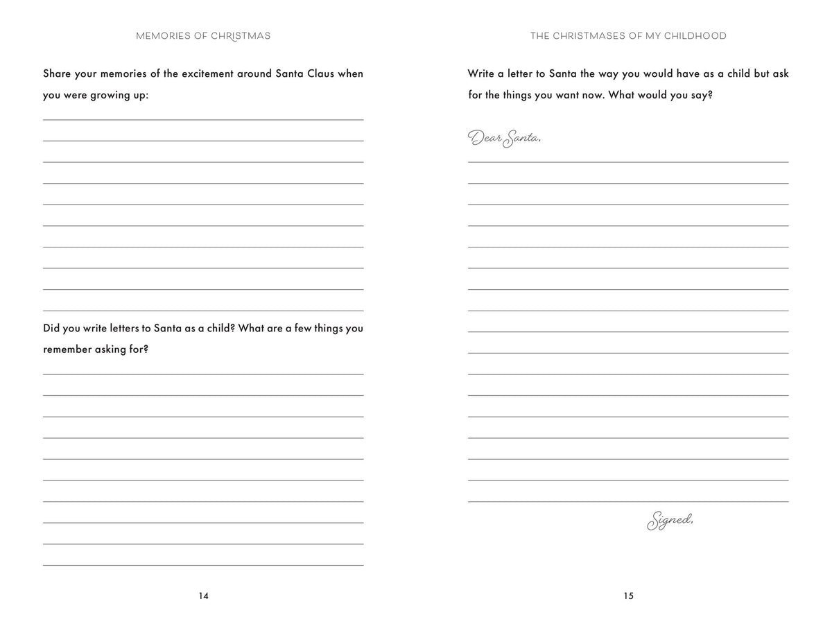 Memories of Christmas: A Hear Your Story(R) Guided Journal to Cherish Christmases Throughout the Years