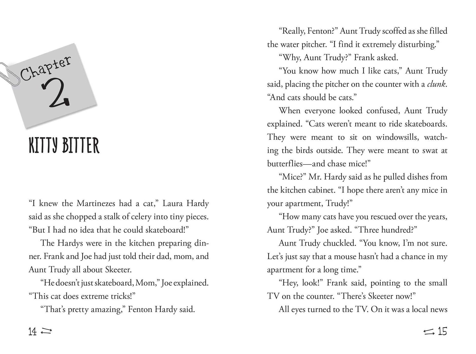 A Skateboard Cat-astrophe (Hardy Boys Clue Book Series #6)