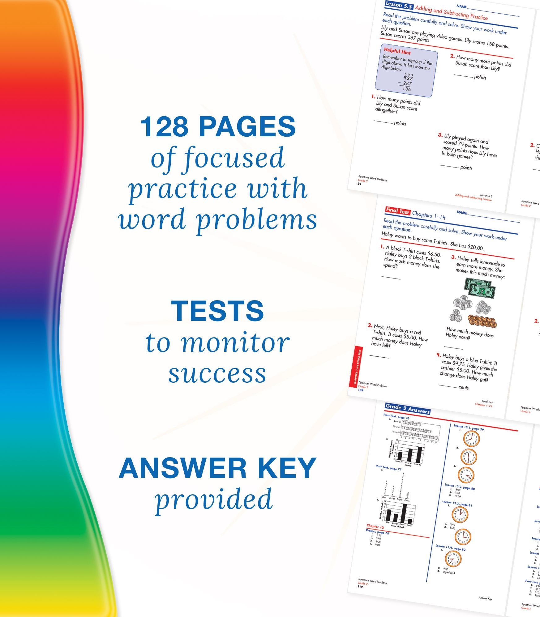 Spectrum Word Problems, Grade 2
