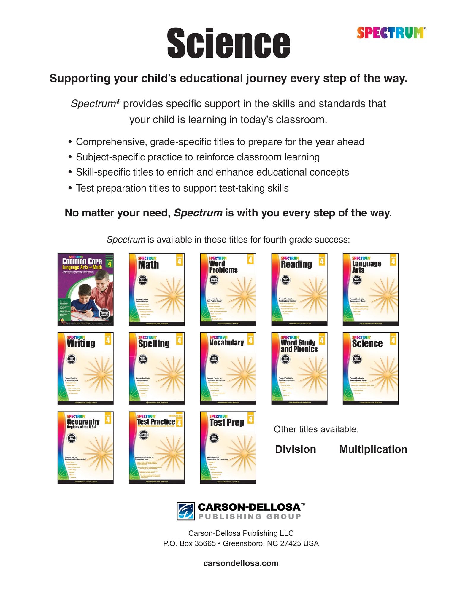 Spectrum Science, Grade 4