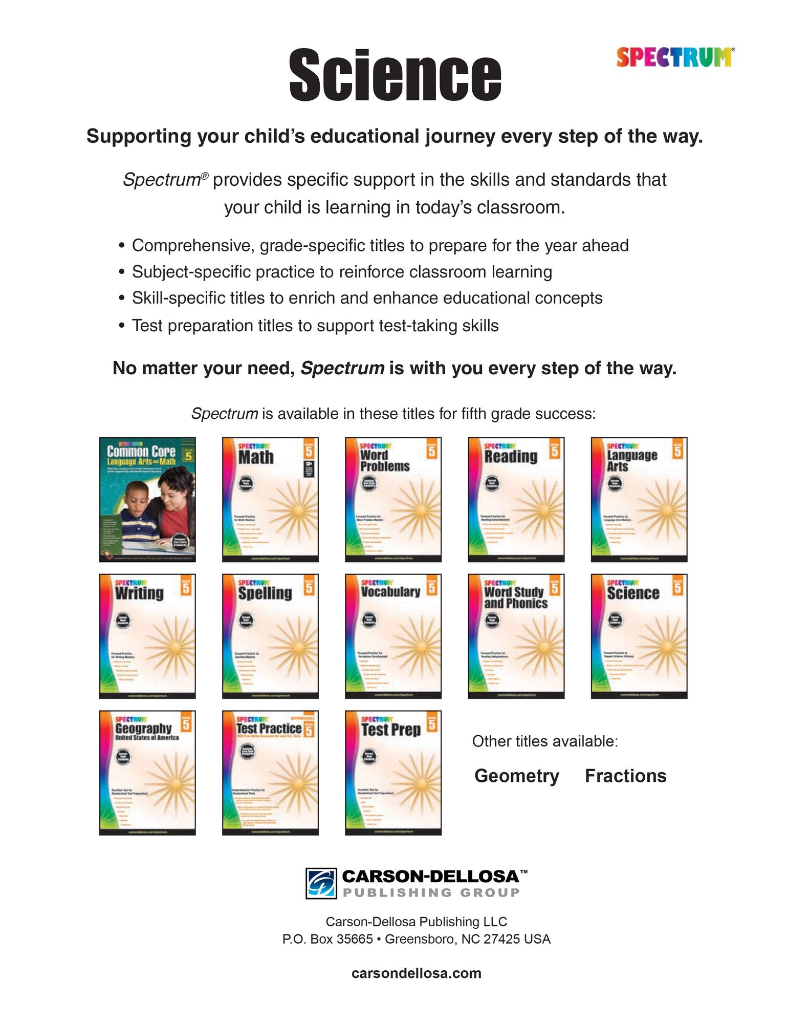 Spectrum Science, Grade 5