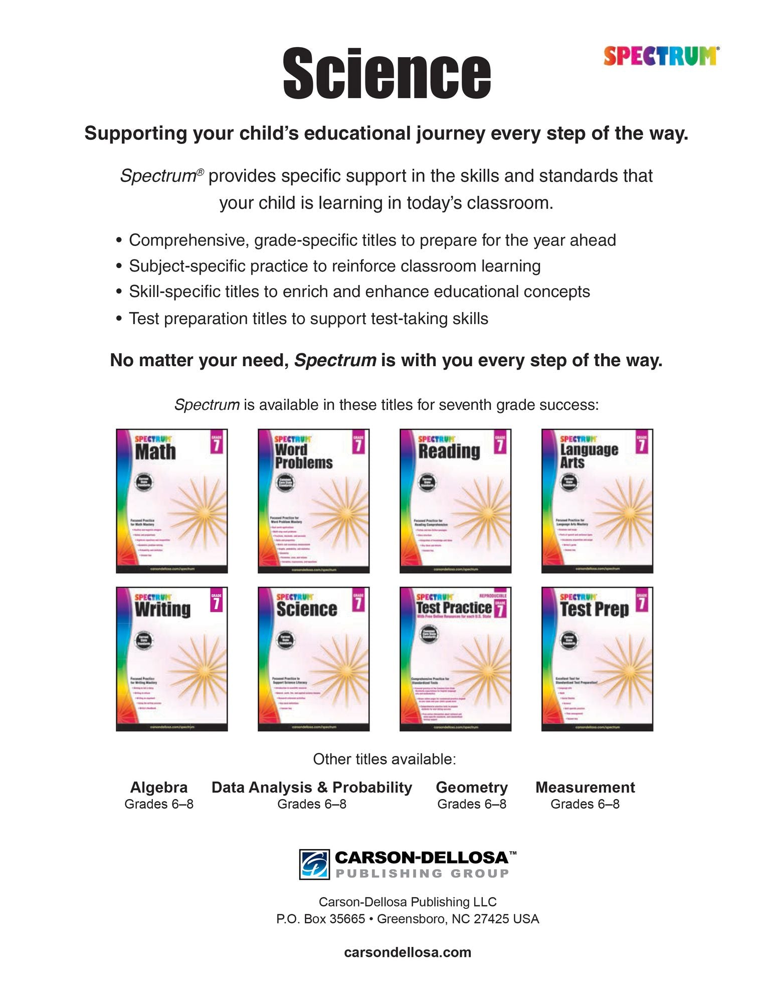Spectrum Science, Grade 7