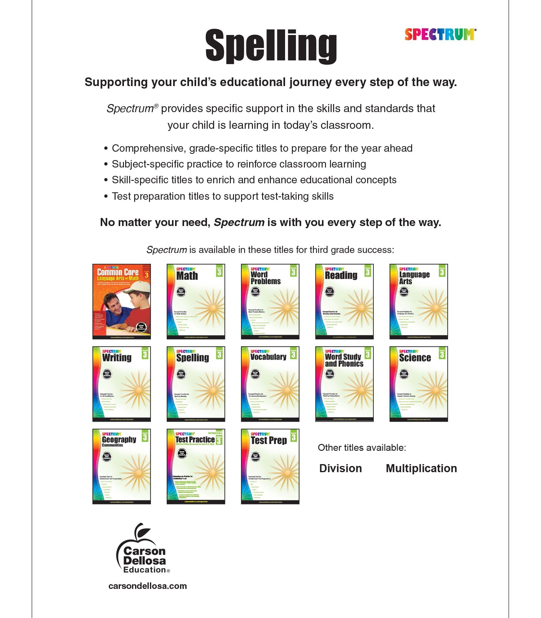 Spectrum Spelling, Grade 3