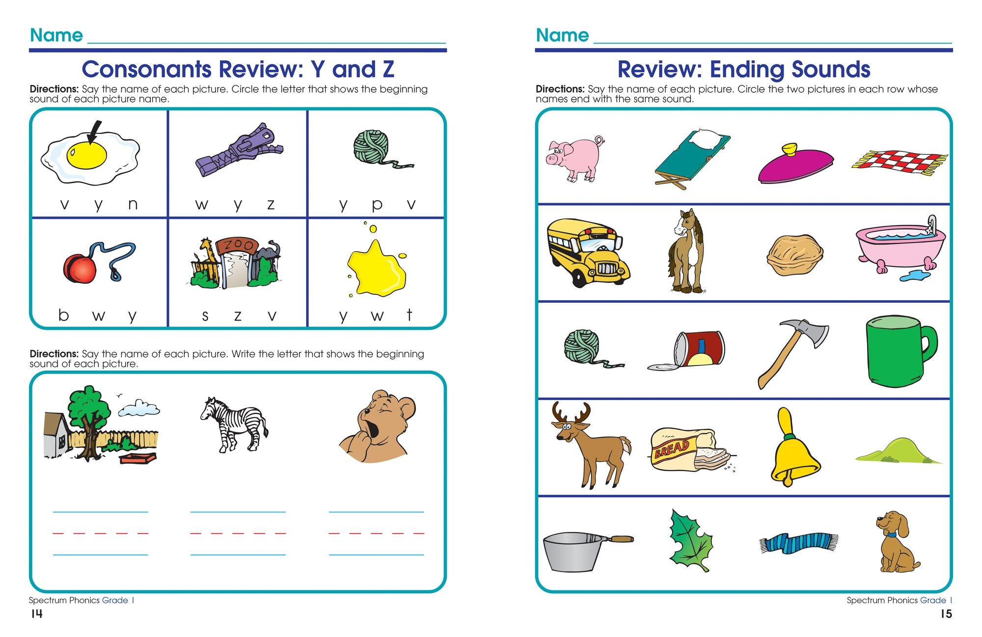Spectrum Phonics, Grade 1