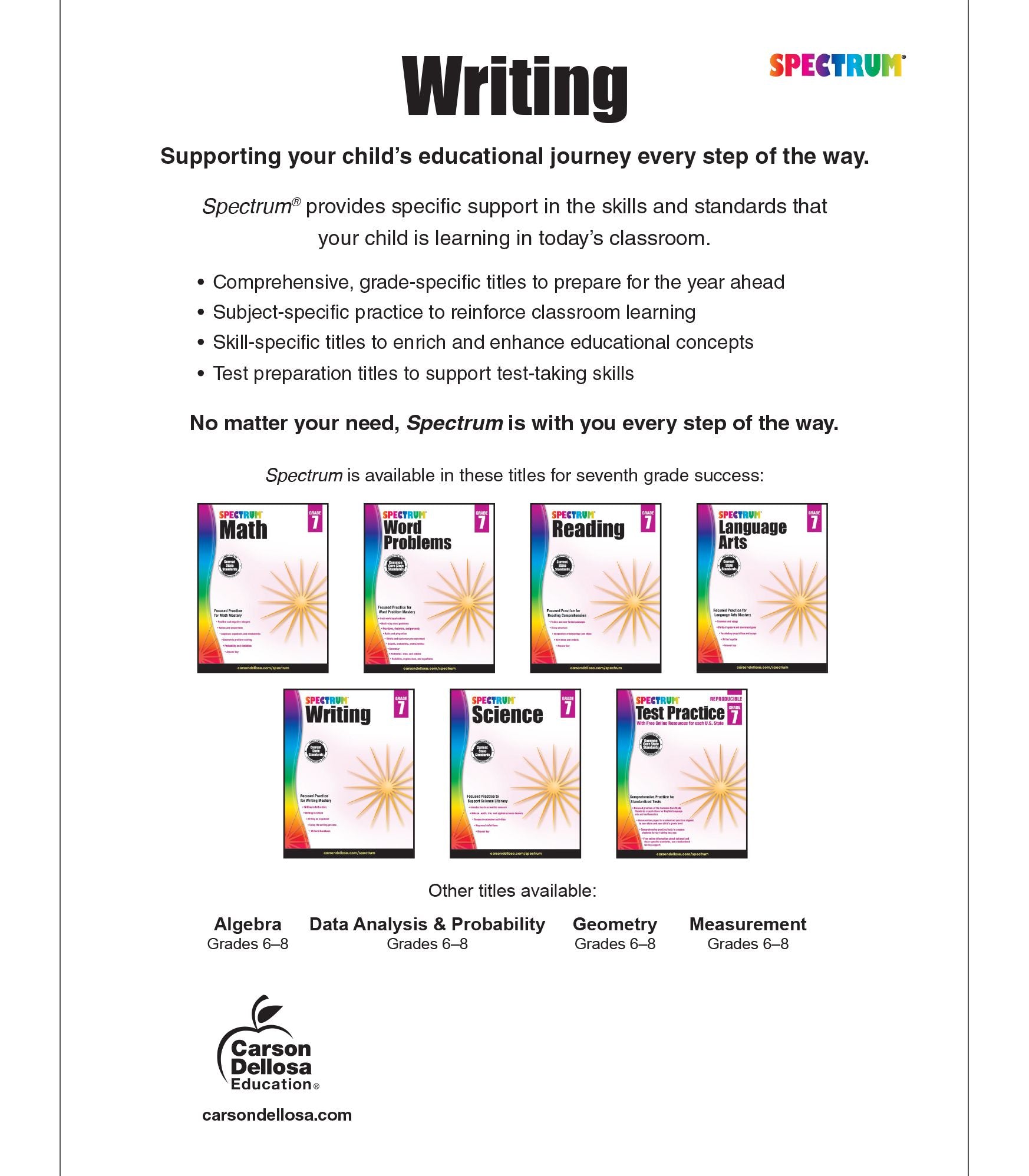 Spectrum Writing, Grade 7