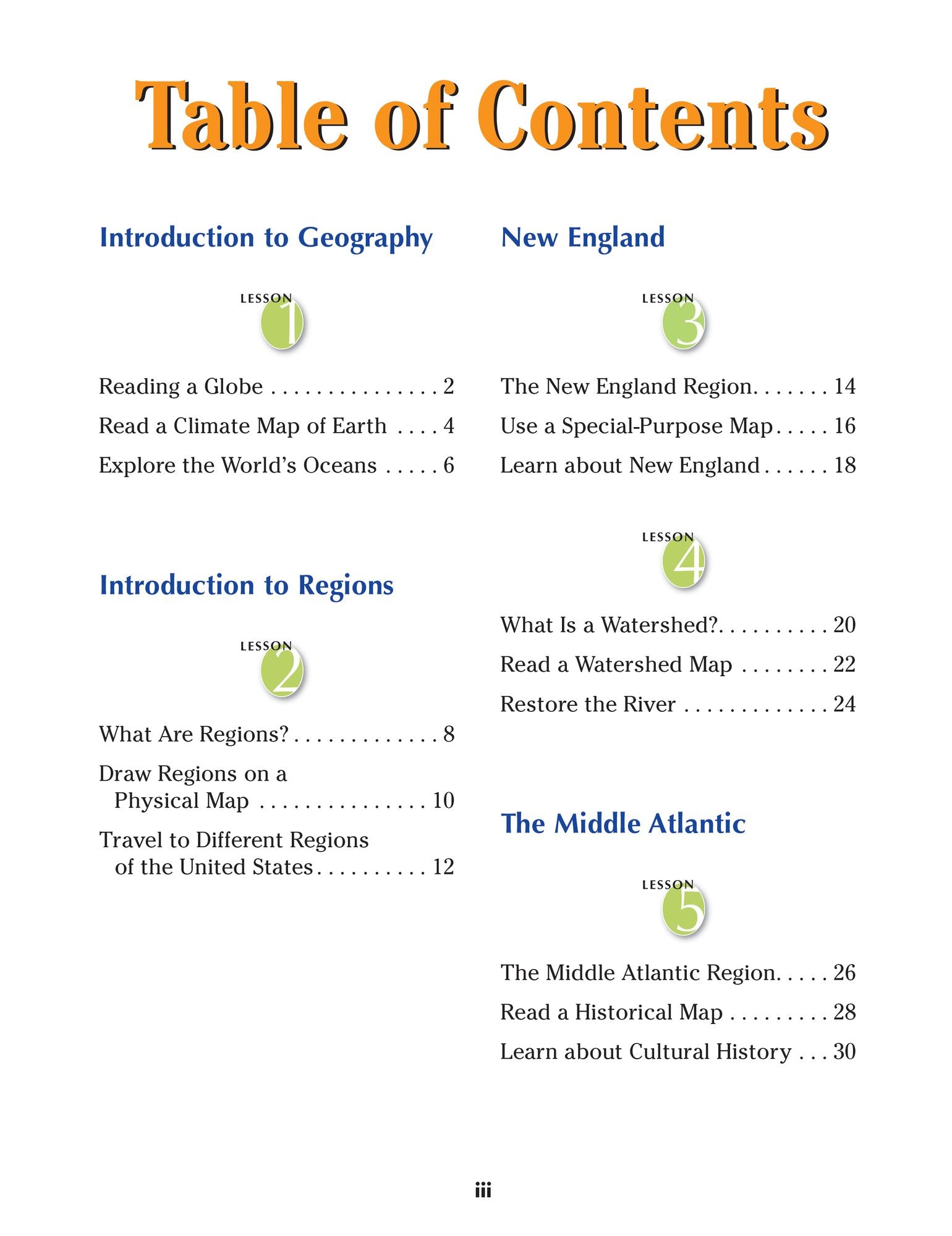 Spectrum Geography, Grade 4: Regions of the U.S.A.