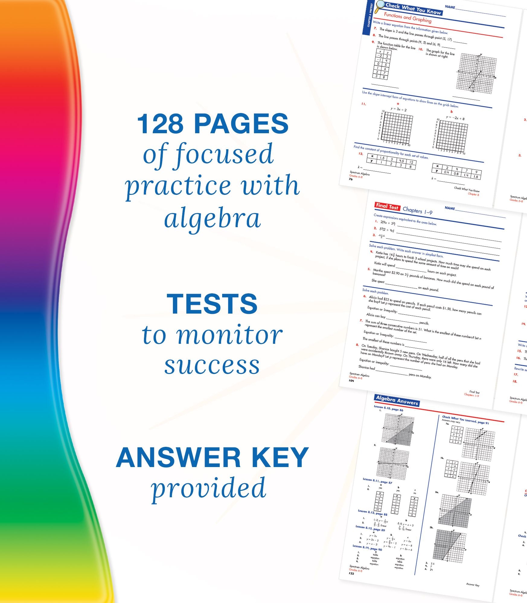 Spectrum Algebra, Grades 6-8