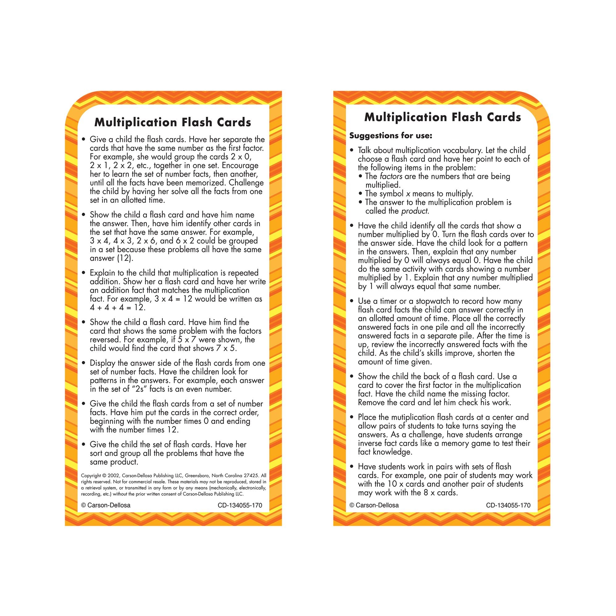 Multiplication All Facts through 12 Flash Cards