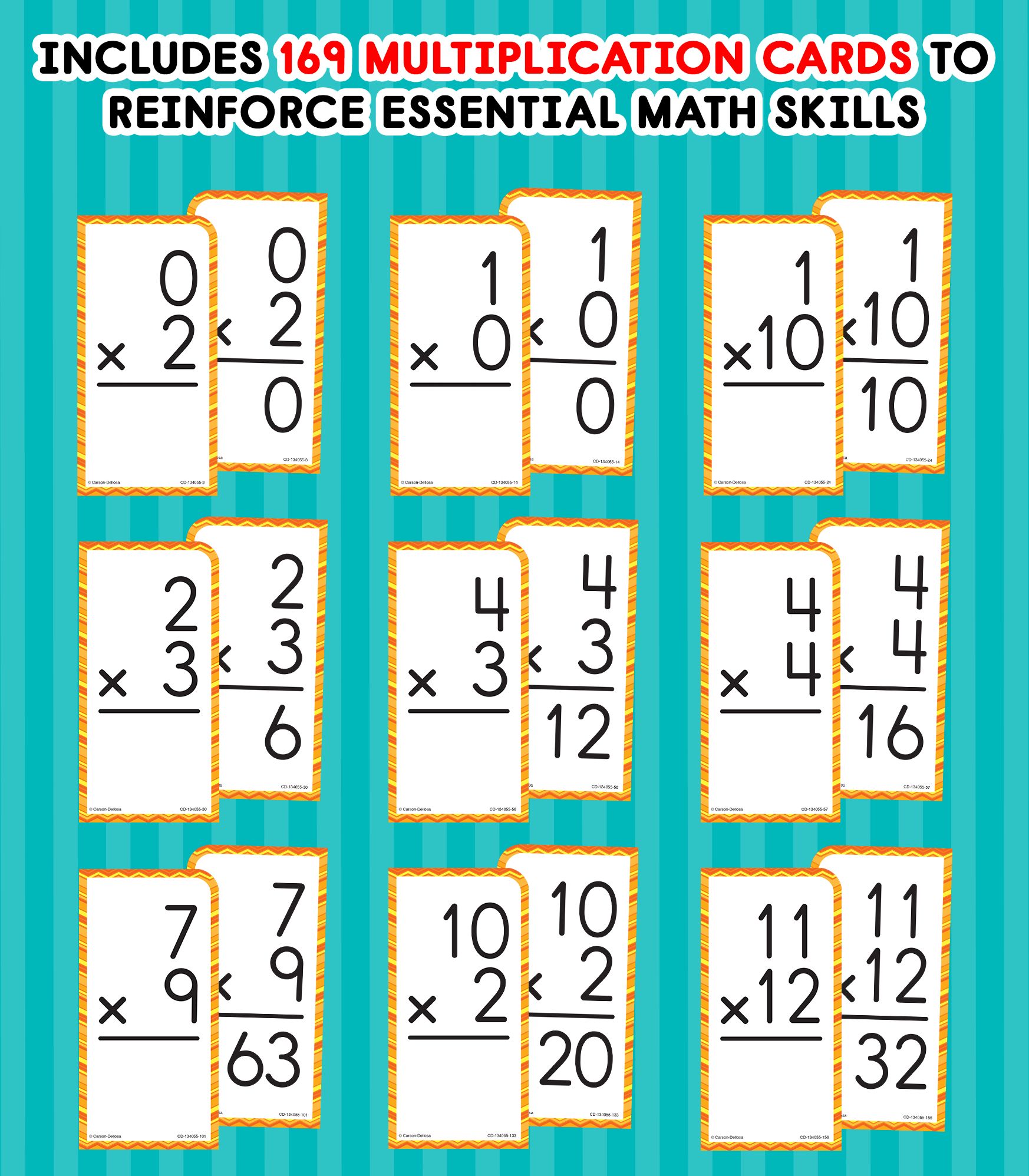 Multiplication All Facts through 12 Flash Cards