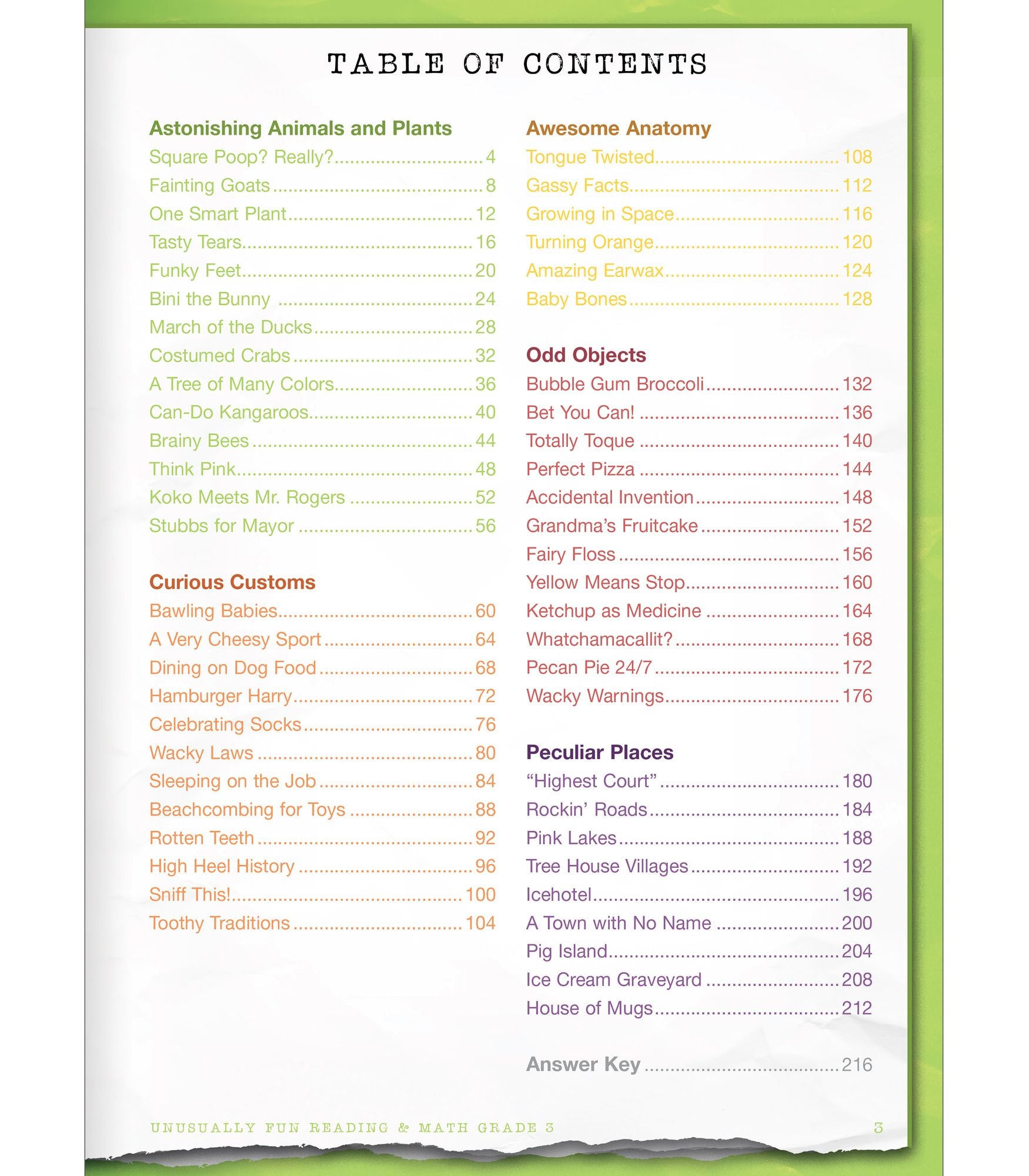 Unusually Fun Reading & Math Workbook, Grade 3: Seriously Fun Topics to Teach Seriously Important Skills