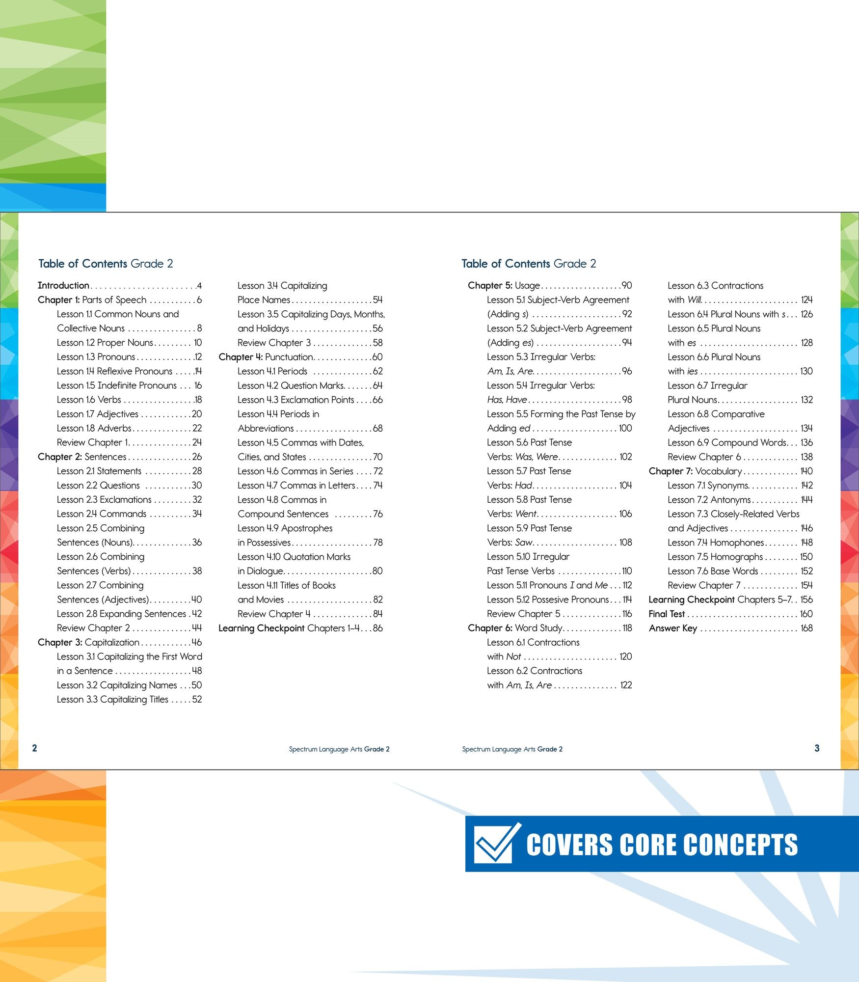 Spectrum Language Arts Workbook, Grade 2