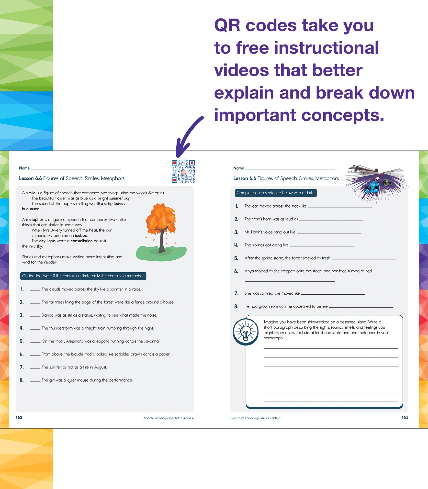 Spectrum Language Arts Workbook, Grade 6