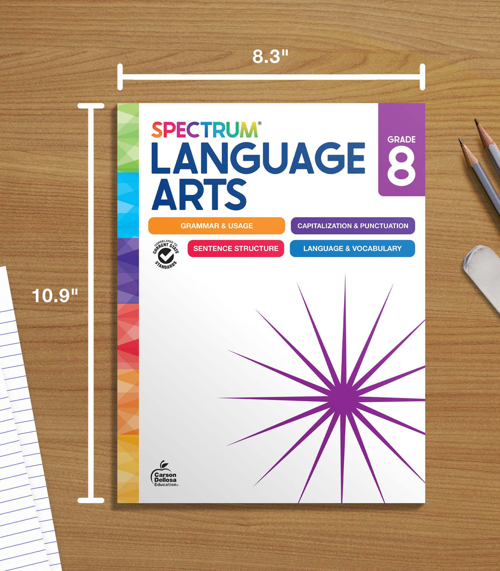Spectrum Language Arts Workbook, Grade 8