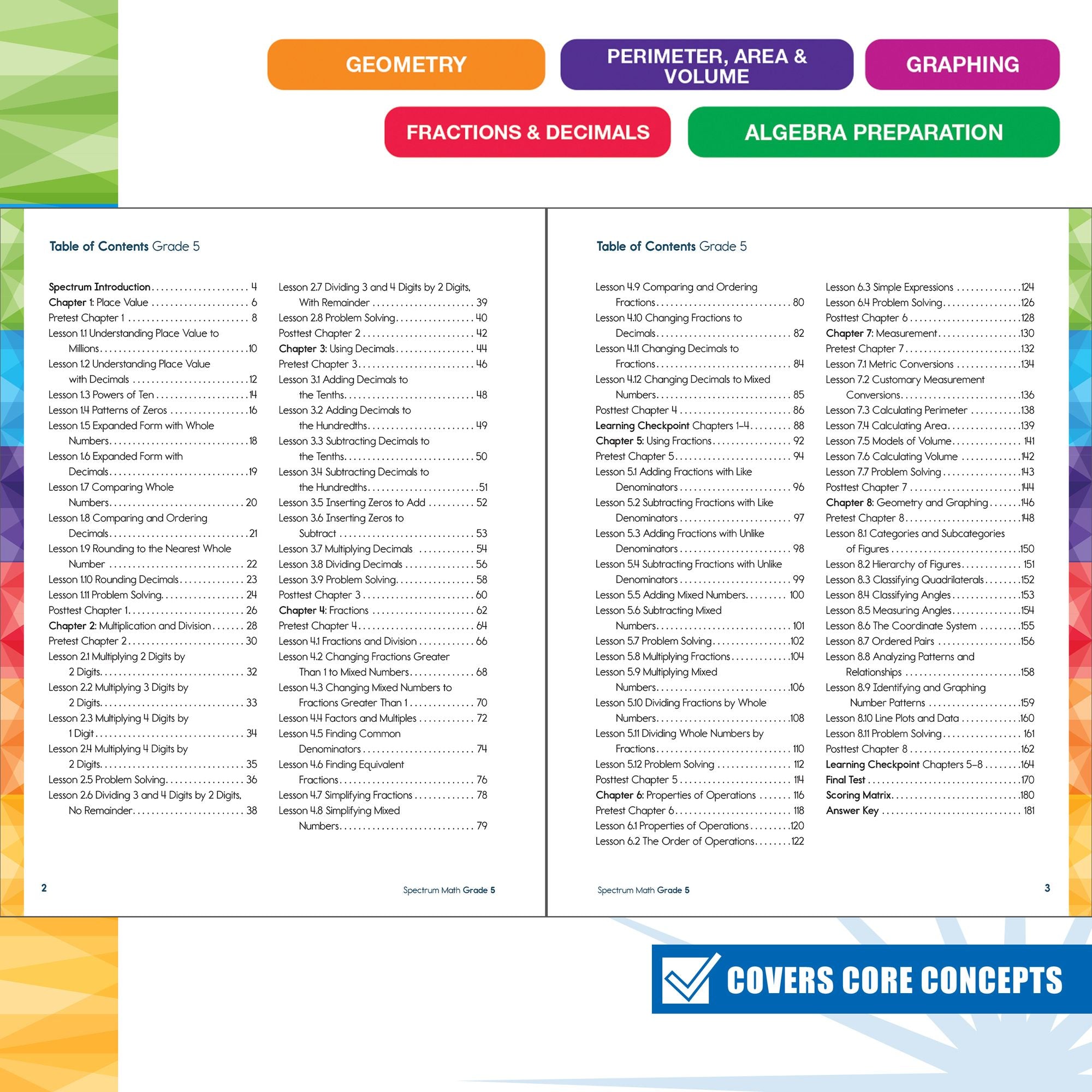Spectrum Math Workbook, Grade 5